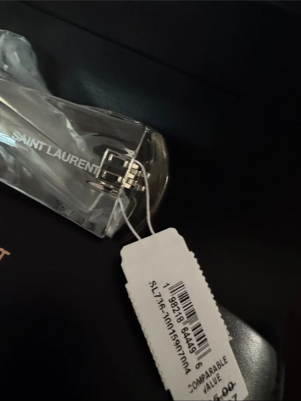 Saint Laurent Transparent/Clear Oval Sunglasses with Silver Lenses